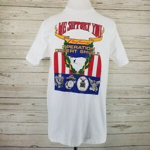 Vtg 1990 Delta Operation Desert Shield Army S/s T-Shirt Sz Xl Single Stitch Usa